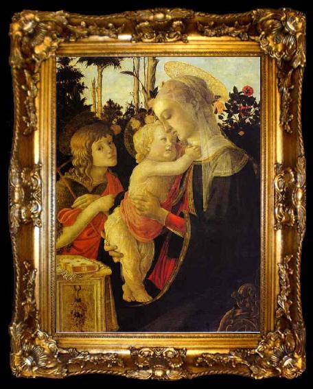 framed  Sandro Botticelli The Virgin and Child The Virgin and Child The Virgin and Child with John the Baptist, ta009-2
